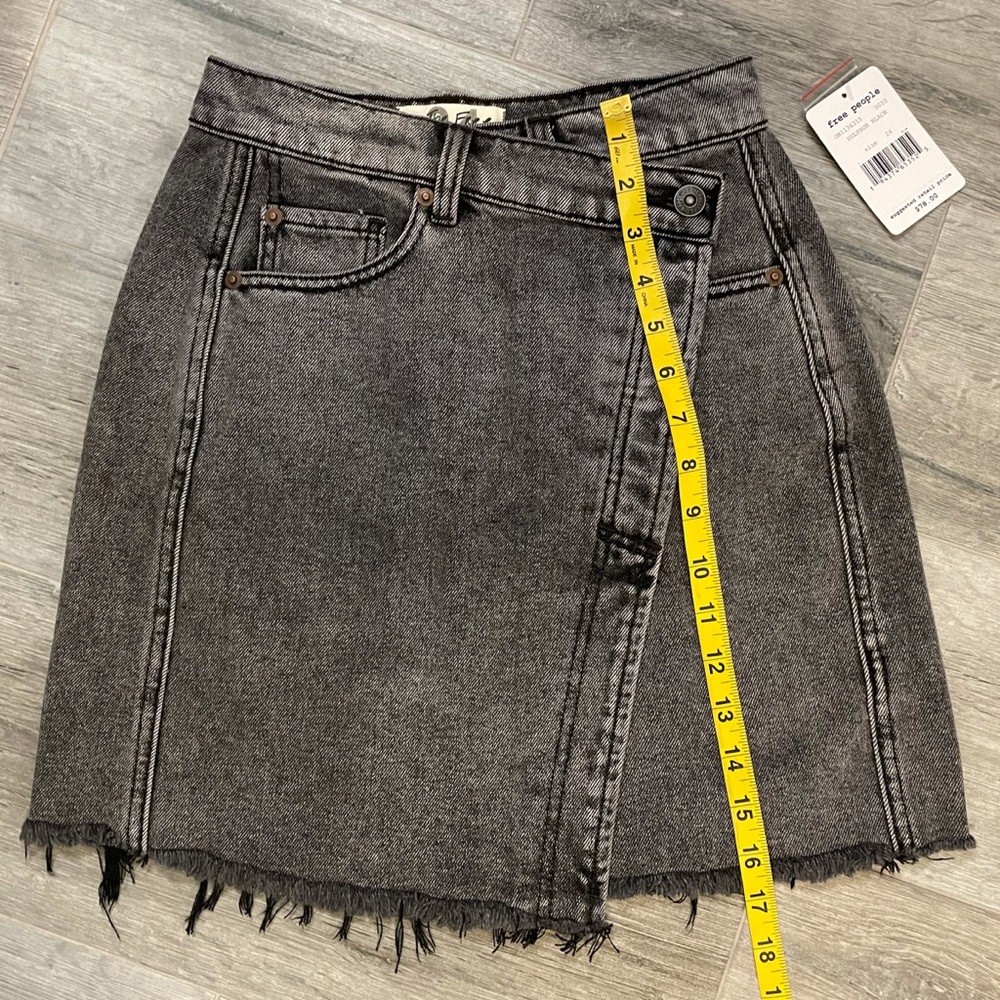 NWT FREE PEOPLE sulphor black skirt size 24 - Picture 7 of 10